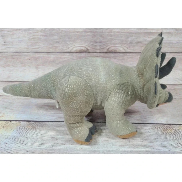 Smithsonian Institute Plush Triceratops Dinosaur Stuffed Animal Gray 13" - Picture 3 of 6